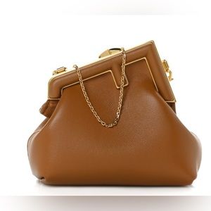 FENDI
Shiny Nappa Nano Fendi First Bag Charm Caramello NWT